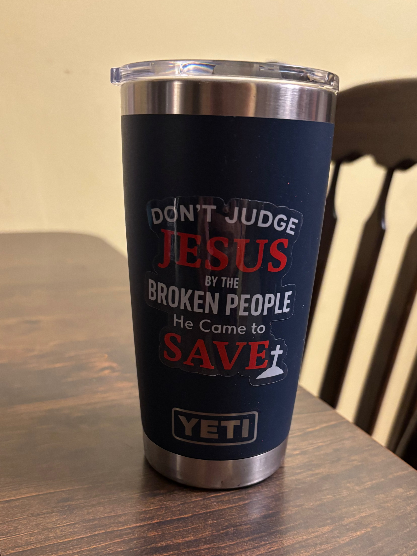 Sticker- Don't Judge Jesus by the Broken People He came to Save